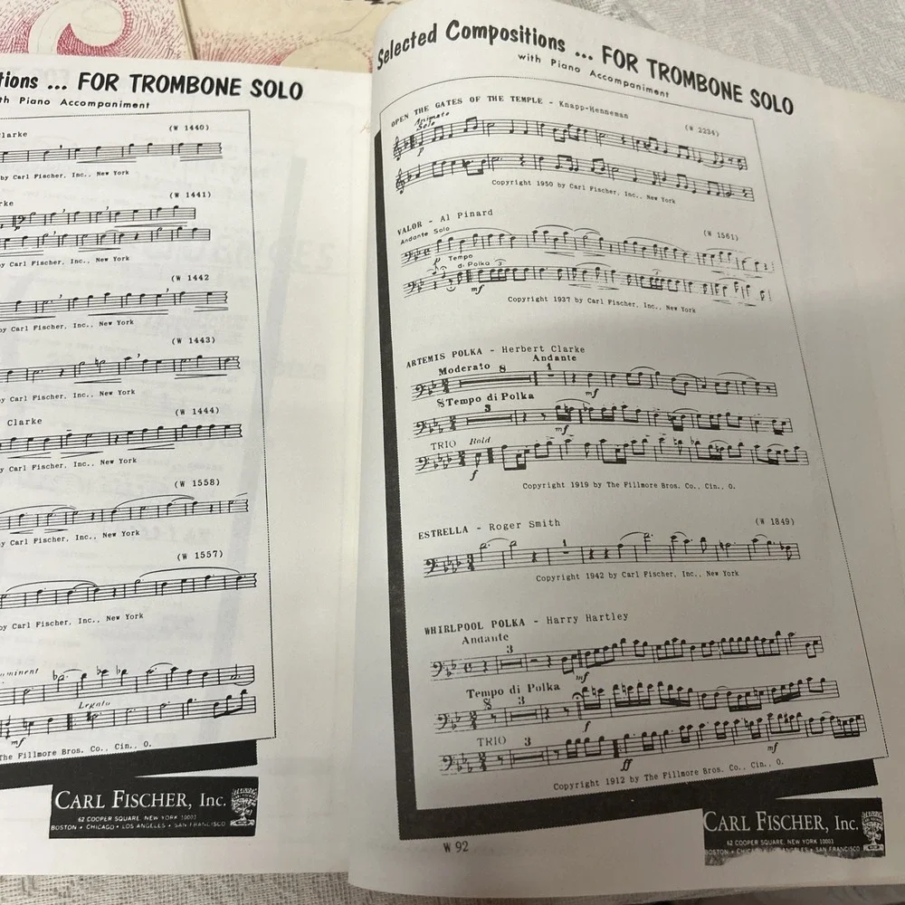 Sixty Selected Studies for Trombone, Carl Fischer, Two First Division Band Books